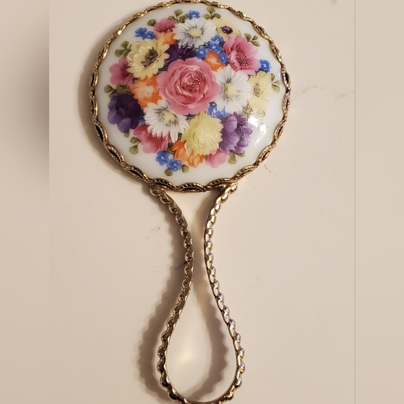Other - Vintage porcelain small purse hand mirror